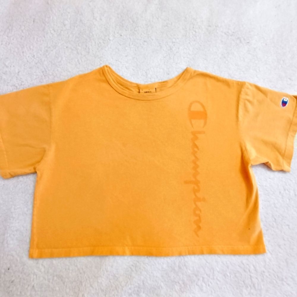 Champion golden yellow crop top